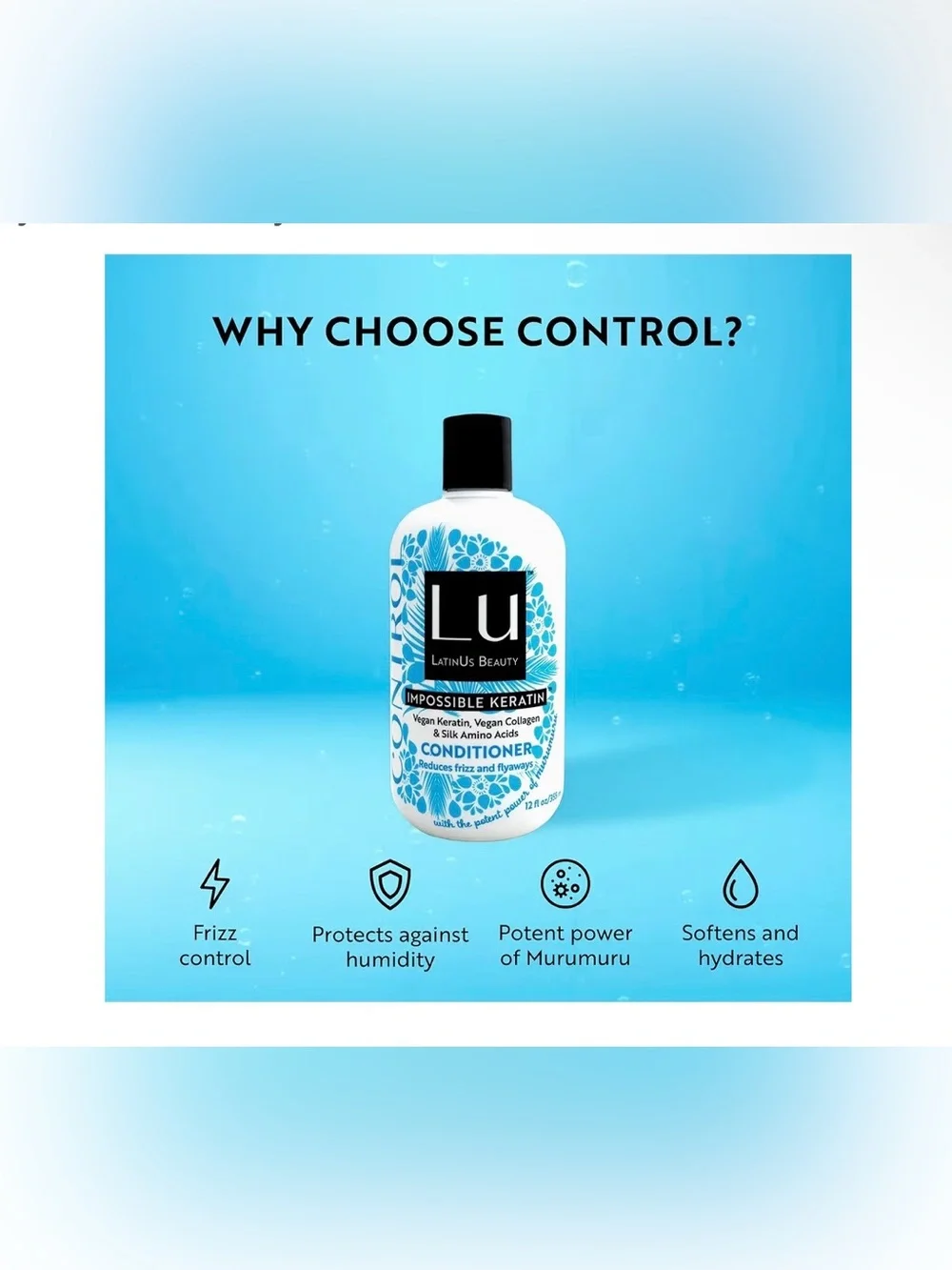 Lu by LatinUs Beauty Control Collection Conditioner 12 fl oz 2-pack NEW